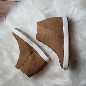 Coconuts by Matisse Wedge Sneaker Booties Women’s 9.5 Brown Slip On Casual